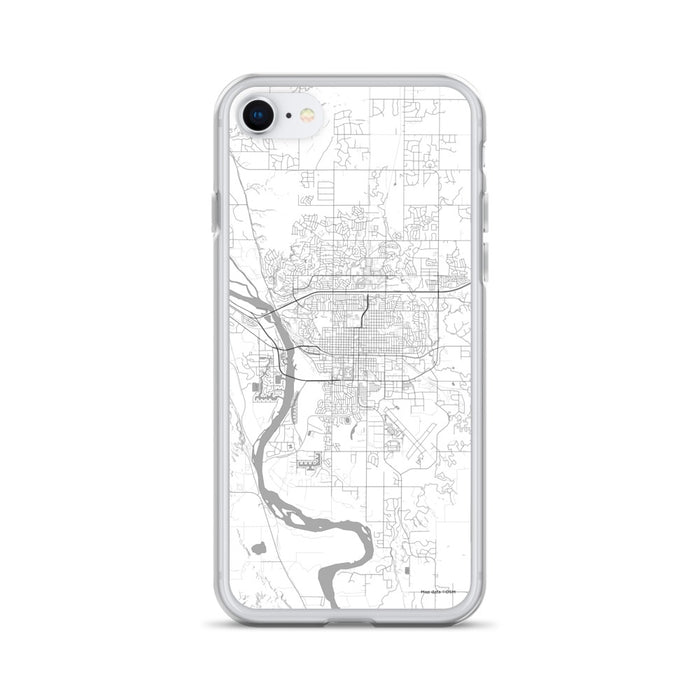 Custom Bismarck North Dakota Map iPhone SE Phone Case in Classic