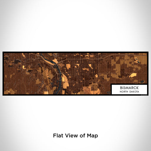 Flat View of Map Custom Bismarck North Dakota Map Enamel Mug in Ember