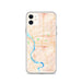 Custom Bismarck North Dakota Map Phone Case in Watercolor