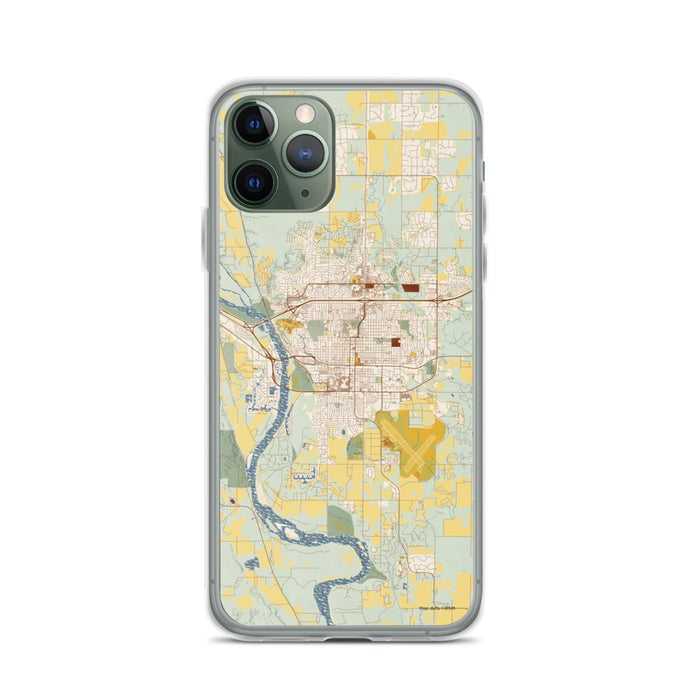Custom Bismarck North Dakota Map Phone Case in Woodblock