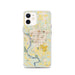 Custom Bismarck North Dakota Map iPhone 12 Phone Case in Woodblock