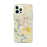 Custom Bismarck North Dakota Map iPhone 12 Pro Max Phone Case in Woodblock