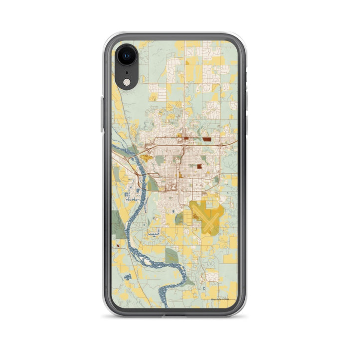 Custom Bismarck North Dakota Map Phone Case in Woodblock