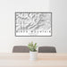 24x36 Black Mountain Kentucky Map Print Lanscape Orientation in Classic Style Behind 2 Chairs Table and Potted Plant