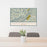 24x36 Black Mountain Kentucky Map Print Lanscape Orientation in Woodblock Style Behind 2 Chairs Table and Potted Plant