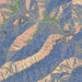 Black Mountain Kentucky Map Print in Afternoon Style Zoomed In Close Up Showing Details