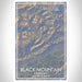 Black Mountain Kentucky Map Print Portrait Orientation in Afternoon Style With Shaded Background