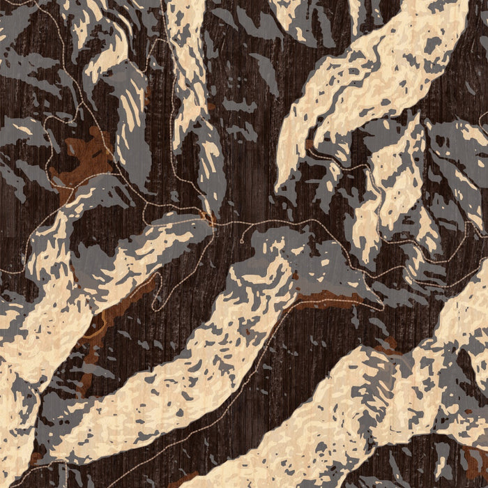 Black Mountain Kentucky Map Print in Ember Style Zoomed In Close Up Showing Details