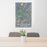 24x36 Black Mountain North Carolina Map Print Portrait Orientation in Afternoon Style Behind 2 Chairs Table and Potted Plant