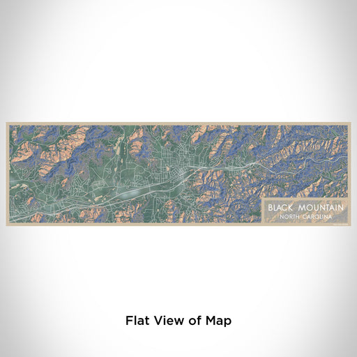 Flat View of Map Custom Black Mountain North Carolina Map Enamel Mug in Afternoon