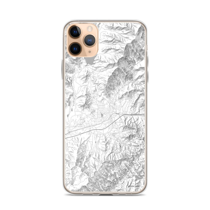Custom iPhone 11 Pro Max Black Mountain North Carolina Map Phone Case in Classic