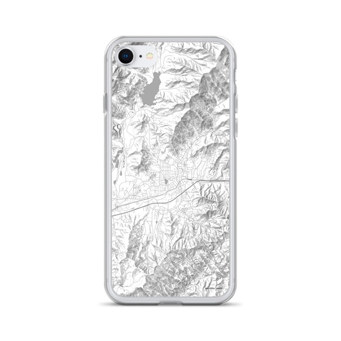 Custom iPhone SE Black Mountain North Carolina Map Phone Case in Classic