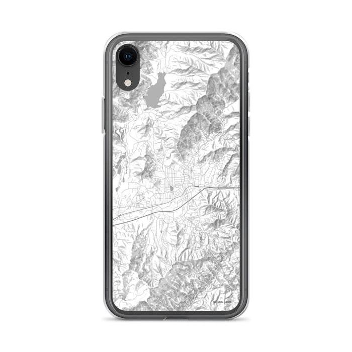 Custom iPhone XR Black Mountain North Carolina Map Phone Case in Classic