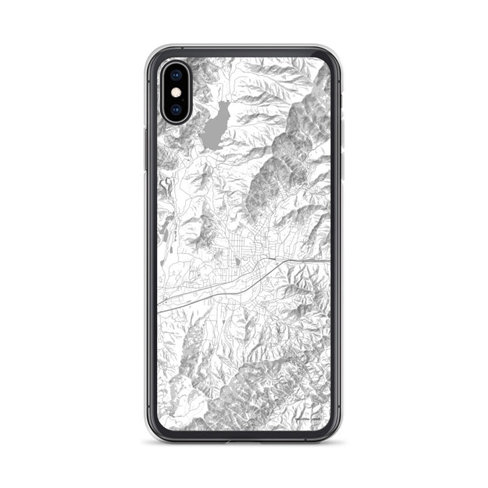 Custom iPhone XS Max Black Mountain North Carolina Map Phone Case in Classic