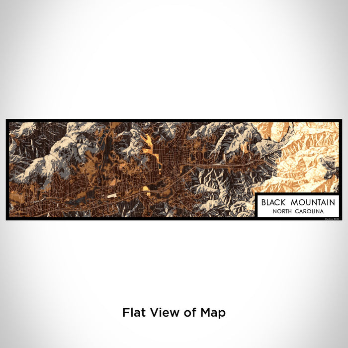 Flat View of Map Custom Black Mountain North Carolina Map Enamel Mug in Ember