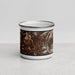 Front View Custom Black Mountain North Carolina Map Enamel Mug in Ember