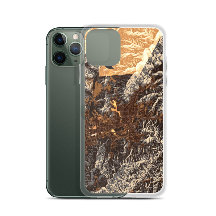 Custom Black Mountain North Carolina Map Phone Case in Ember