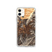 Custom iPhone 11 Black Mountain North Carolina Map Phone Case in Ember