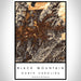 Black Mountain North Carolina Map Print Portrait Orientation in Ember Style With Shaded Background