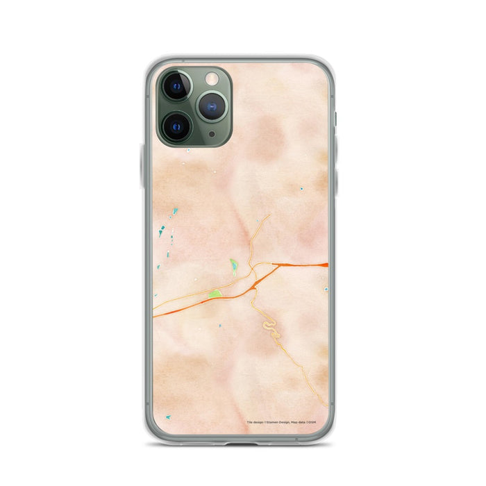 Custom iPhone 11 Pro Black Mountain North Carolina Map Phone Case in Watercolor
