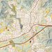 Black Mountain North Carolina Map Print in Woodblock Style Zoomed In Close Up Showing Details