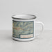 Right View Custom Black Mountain North Carolina Map Enamel Mug in Woodblock