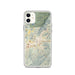 Custom iPhone 11 Black Mountain North Carolina Map Phone Case in Woodblock