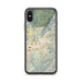Custom iPhone X/XS Black Mountain North Carolina Map Phone Case in Woodblock