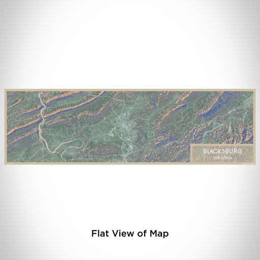 Flat View of Map Custom Blacksburg Virginia Map Enamel Mug in Afternoon