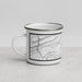 Left View Custom Blacksburg Virginia Map Enamel Mug in Classic