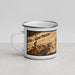 Left View Custom Blacksburg Virginia Map Enamel Mug in Ember