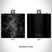 Rendered View of Blacksburg Virginia Map Engraving on 6oz Stainless Steel Flask in Black