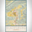 Blacksburg Virginia Map Print Portrait Orientation in Woodblock Style With Shaded Background