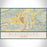 Blacksburg Virginia Map Print Landscape Orientation in Woodblock Style With Shaded Background
