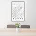 24x36 Blaine Minnesota Map Print Portrait Orientation in Classic Style Behind 2 Chairs Table and Potted Plant