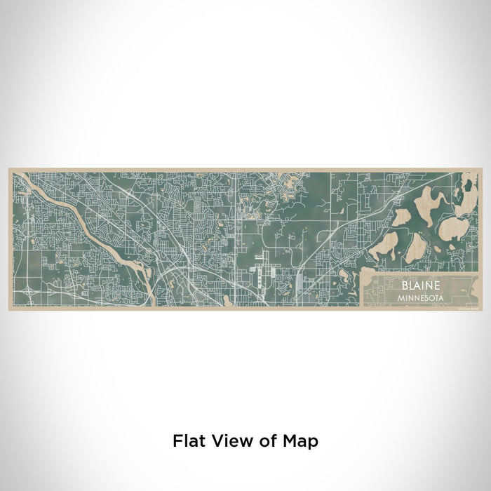 Flat View of Map Custom Blaine Minnesota Map Enamel Mug in Afternoon
