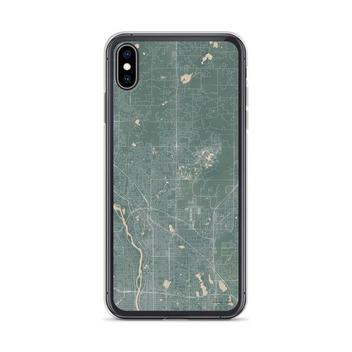 Custom iPhone XS Max Blaine Minnesota Map Phone Case in Afternoon