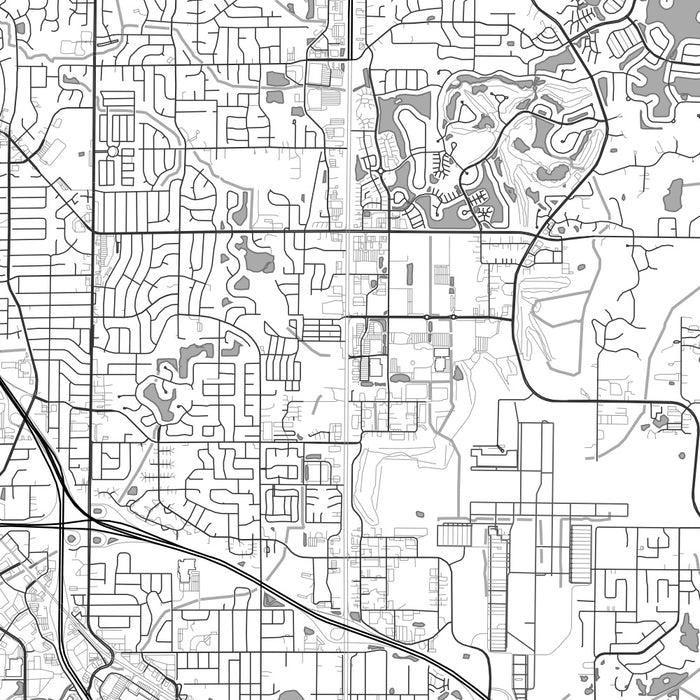 Blaine Minnesota Map Print in Classic Style Zoomed In Close Up Showing Details