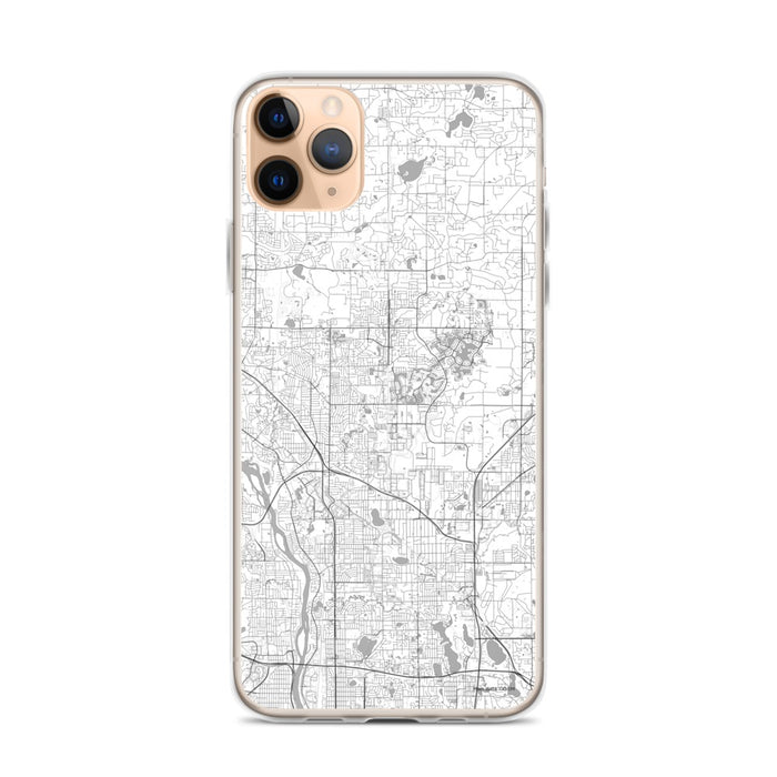 Custom iPhone 11 Pro Max Blaine Minnesota Map Phone Case in Classic