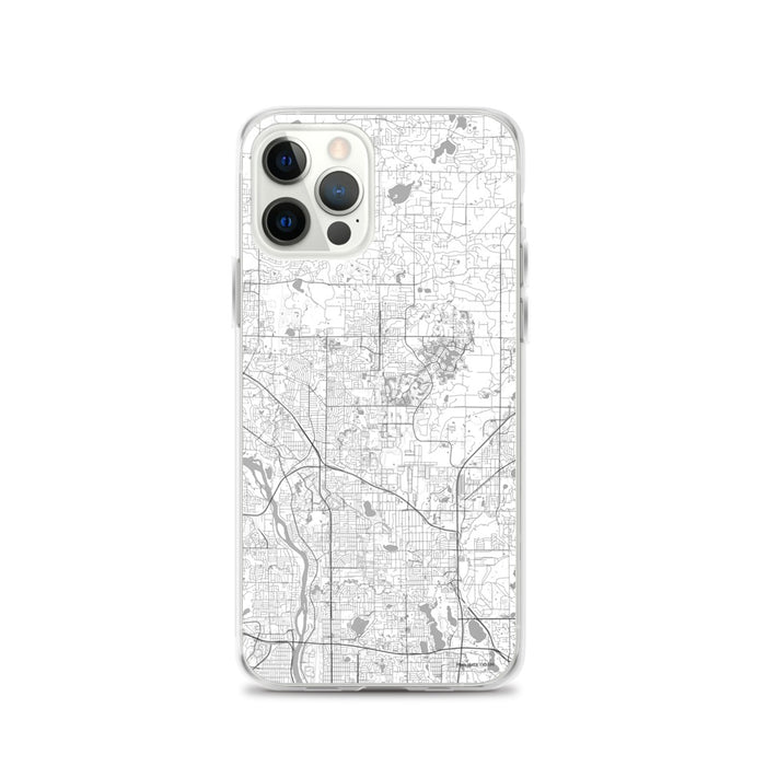 Custom iPhone 12 Pro Blaine Minnesota Map Phone Case in Classic
