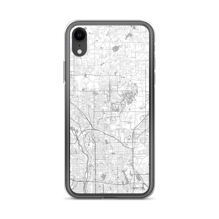 Custom iPhone XR Blaine Minnesota Map Phone Case in Classic