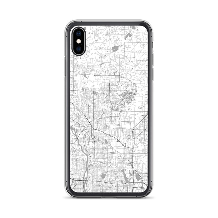 Custom iPhone XS Max Blaine Minnesota Map Phone Case in Classic