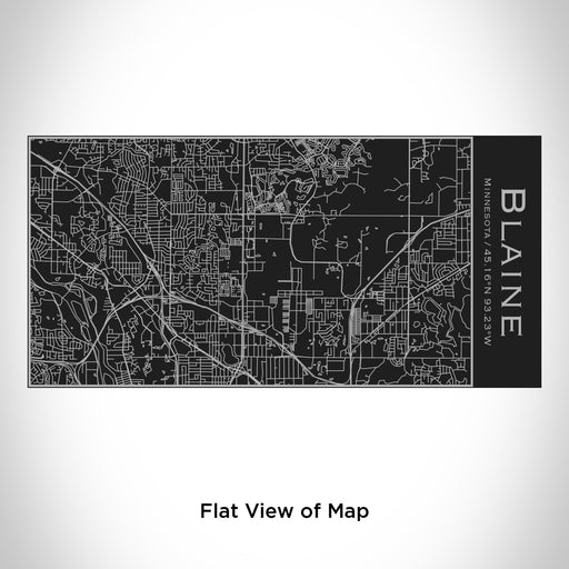 Rendered View of Blaine Minnesota Map Engraving on 17oz Stainless Steel Insulated Cola Bottle in Black