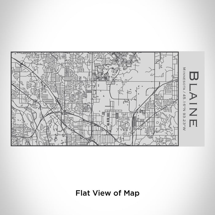 Rendered View of Blaine Minnesota Map Engraving on 17oz Stainless Steel Insulated Cola Bottle
