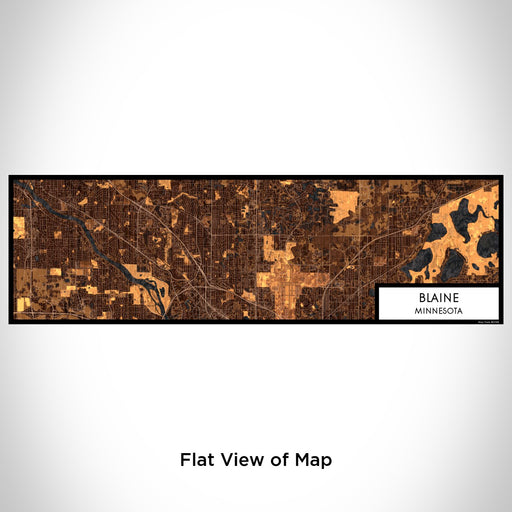 Flat View of Map Custom Blaine Minnesota Map Enamel Mug in Ember
