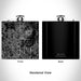 Rendered View of Blaine Minnesota Map Engraving on 6oz Stainless Steel Flask in Black