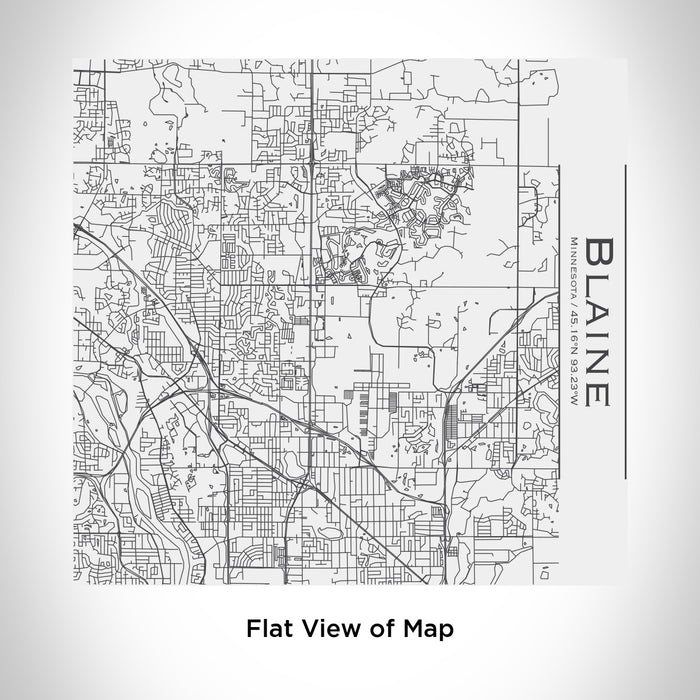 Rendered View of Blaine Minnesota Map Engraving on 17oz Stainless Steel Insulated Tumbler in White