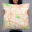 Person holding 22x22 Custom Blaine Minnesota Map Throw Pillow in Watercolor