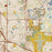 Blaine Minnesota Map Print in Woodblock Style Zoomed In Close Up Showing Details
