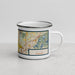 Right View Custom Blaine Minnesota Map Enamel Mug in Woodblock
